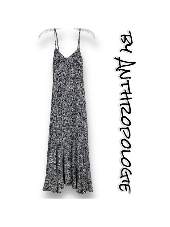 Anthropologie Dresses & Skirts - By Anthropologie Animal Print Sundress Ruffle Black and White Womens Size 0